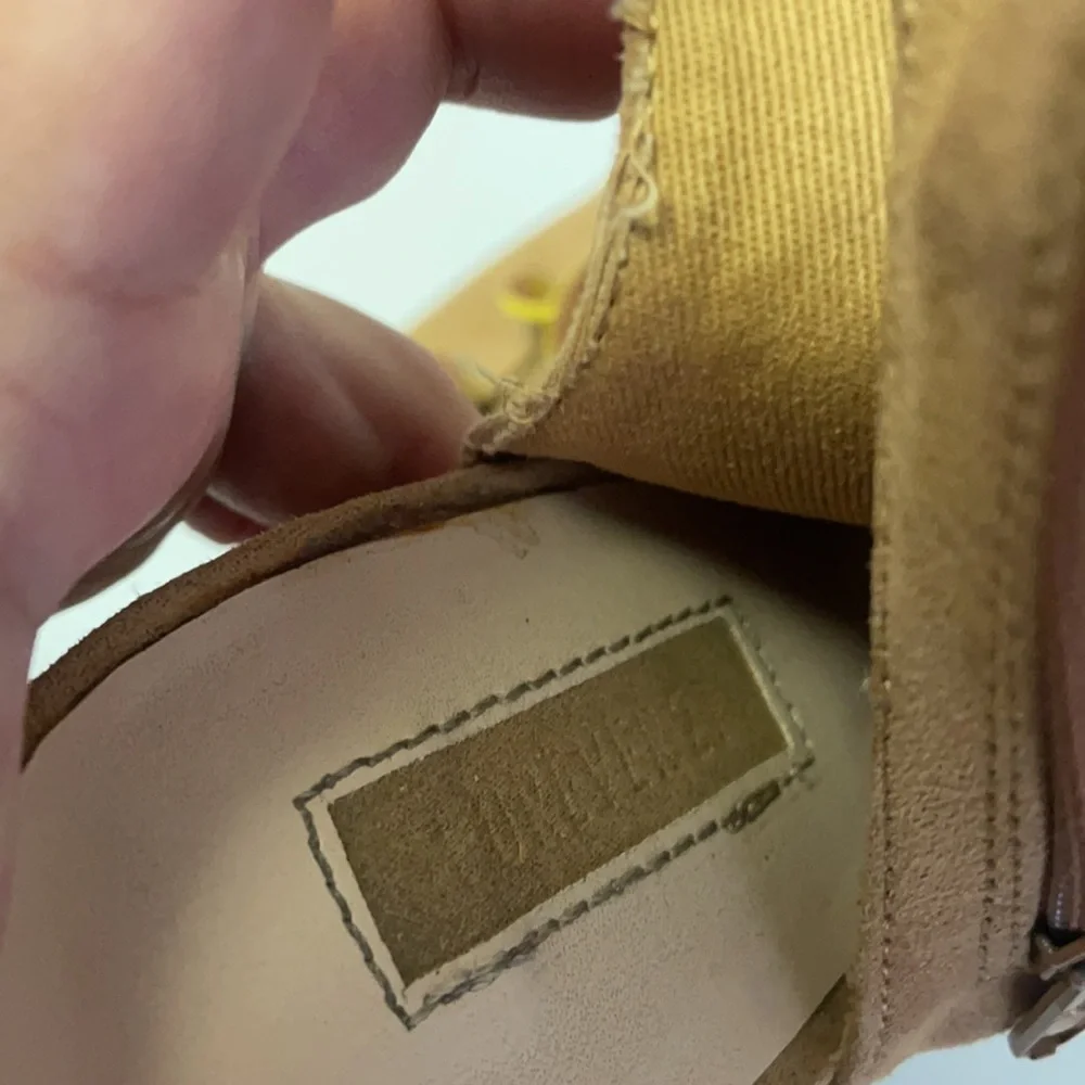 - Forever 21 open toe lace up boot tan boot sandals size 6